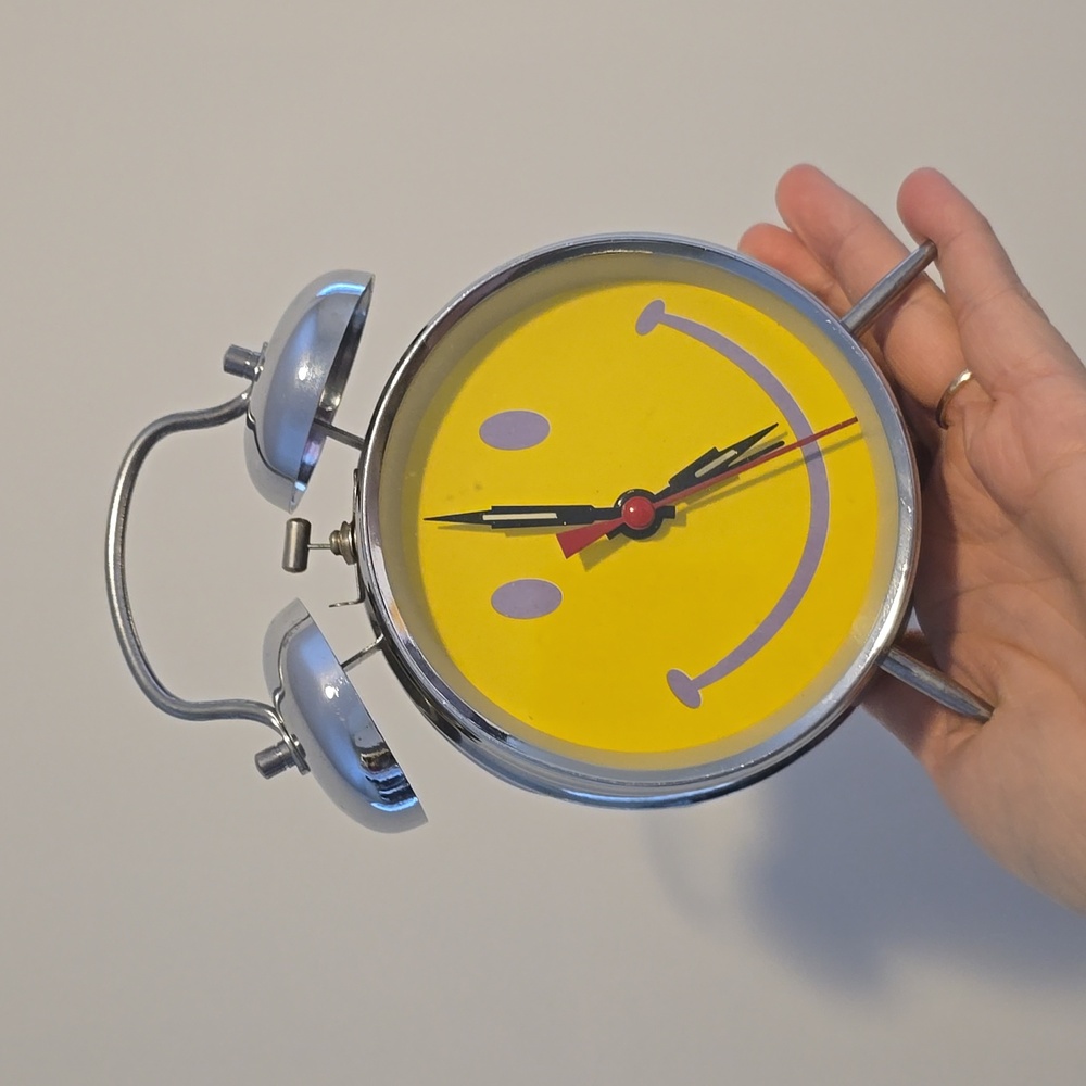 Vintage 90's Smiley Face Alarm Clock